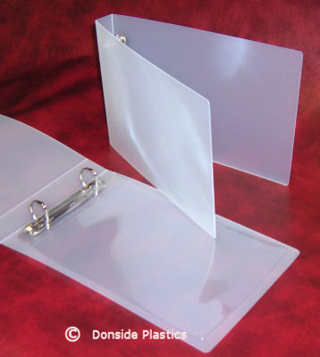 A5 Landscape Frosted Clear Polypropylene Ring Binders